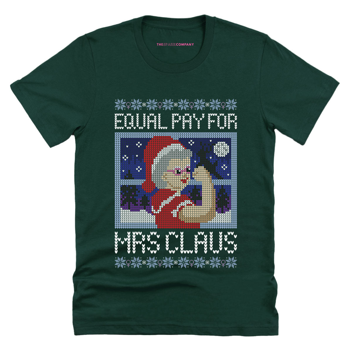 Equal Pay For Mrs Claus Ugly Christmas T-Shirt-Feminist Apparel, Feminist Clothing, Feminist T Shirt, BC3001-The Spark Company