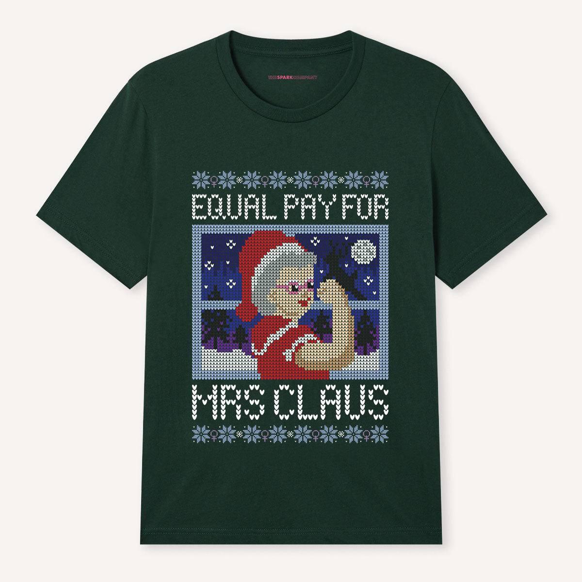 Equal Pay For Mrs Claus Ugly Christmas T-Shirt-Feminist Apparel, Feminist Clothing, Feminist T Shirt, BC3001-The Spark Company