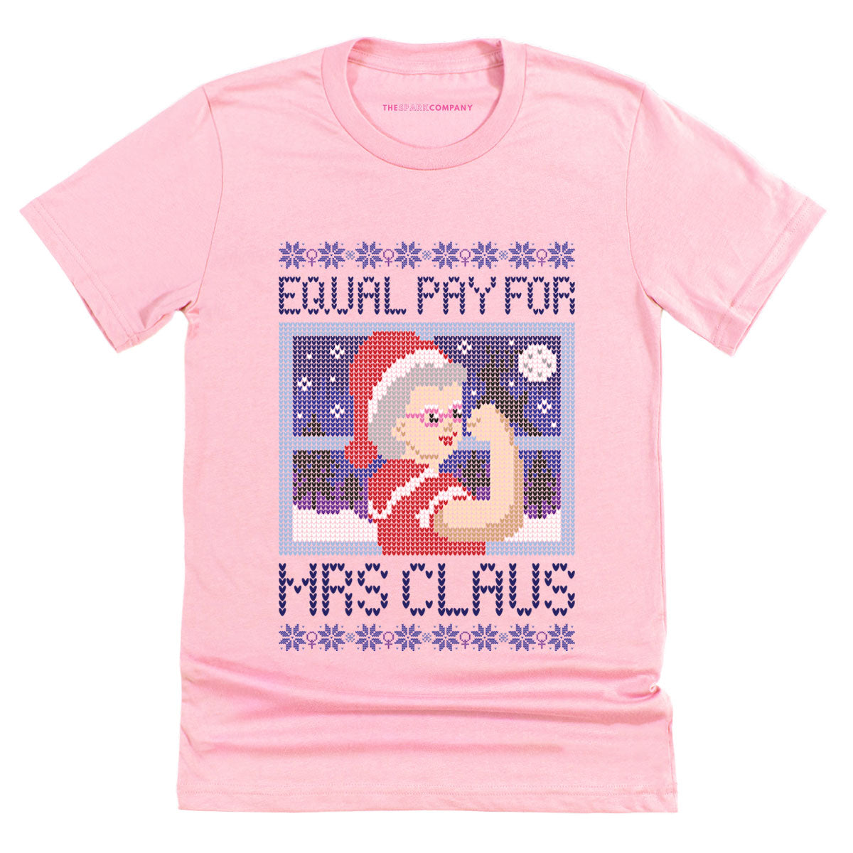 Equal Pay For Mrs Claus Ugly Christmas T-Shirt-Feminist Apparel, Feminist Clothing, Feminist T Shirt, BC3001-The Spark Company