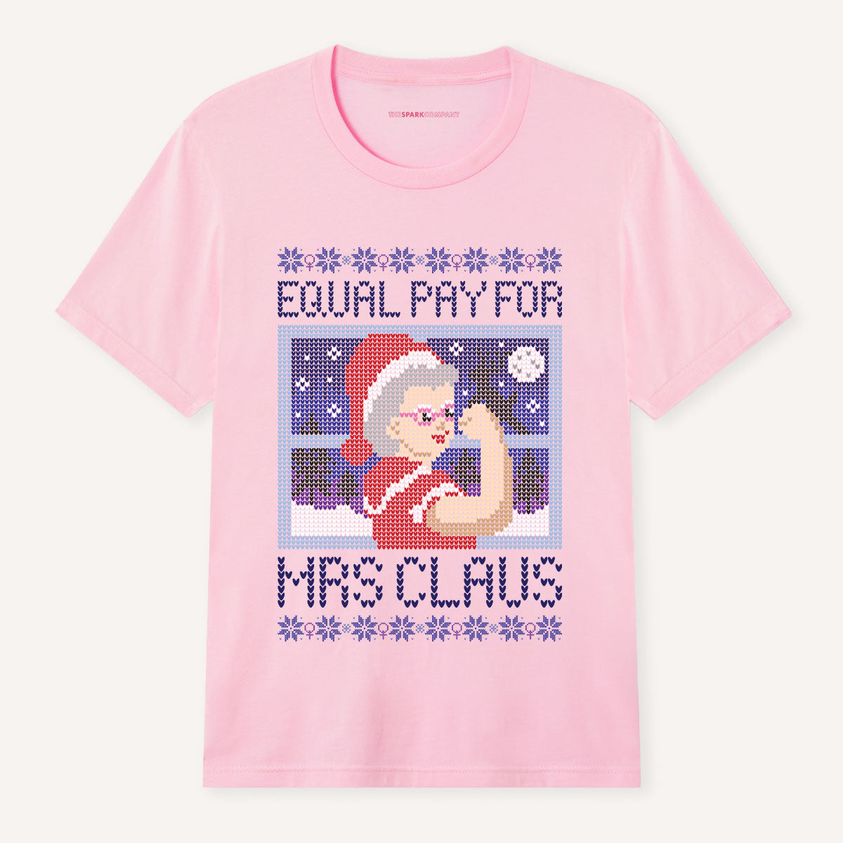 Equal Pay For Mrs Claus Ugly Christmas T-Shirt-Feminist Apparel, Feminist Clothing, Feminist T Shirt, BC3001-The Spark Company