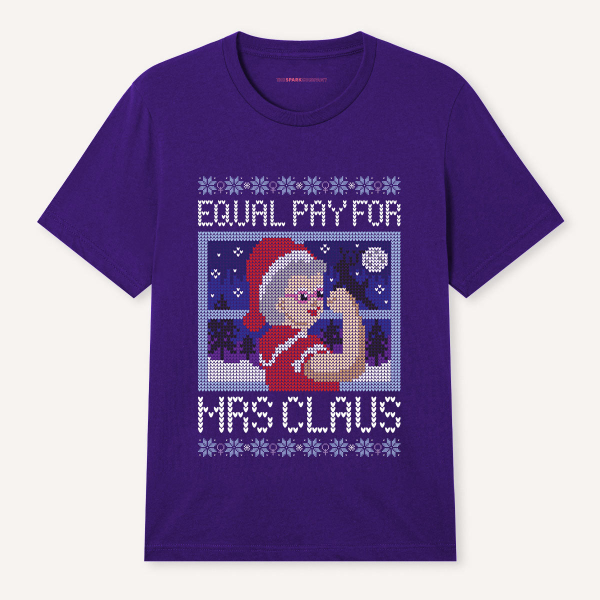Equal Pay For Mrs Claus Ugly Christmas T-Shirt-Feminist Apparel, Feminist Clothing, Feminist T Shirt, BC3001-The Spark Company