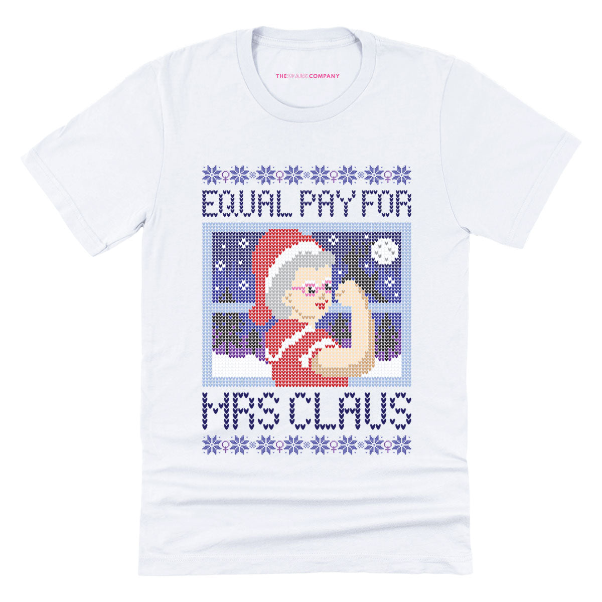 Equal Pay For Mrs Claus Ugly Christmas T-Shirt-Feminist Apparel, Feminist Clothing, Feminist T Shirt, BC3001-The Spark Company