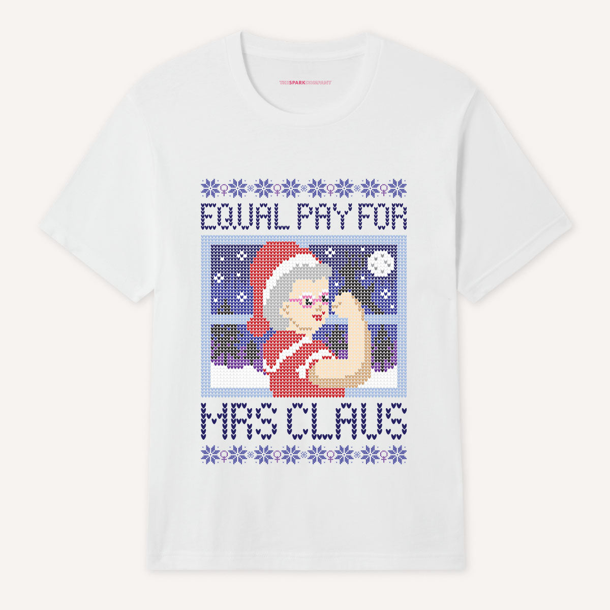 Equal Pay For Mrs Claus Ugly Christmas T-Shirt-Feminist Apparel, Feminist Clothing, Feminist T Shirt, BC3001-The Spark Company