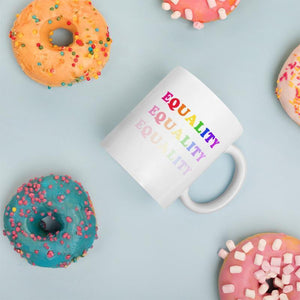 Equality Mug-LGBT Apparel, LGBT Gift, LGBT Coffee Mug, 11oz White Ceramic-The Spark Company