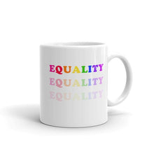 Load image into Gallery viewer, Equality Mug-LGBT Apparel, LGBT Gift, LGBT Coffee Mug, 11oz White Ceramic-The Spark Company