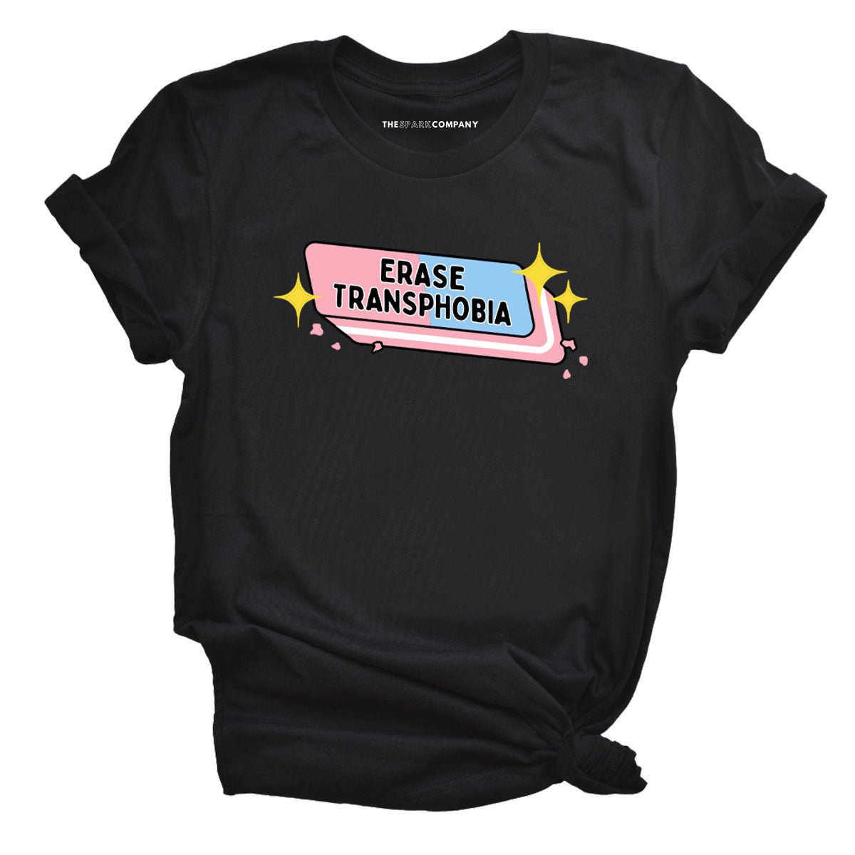 Erase Transphobia T-Shirt-LGBT Apparel, LGBT Clothing, LGBT T Shirt, BC3001-The Spark Company