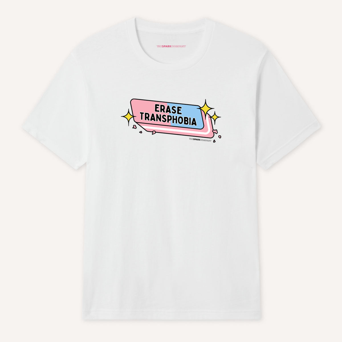 Erase Transphobia T-Shirt-LGBT Apparel, LGBT Clothing, LGBT T Shirt, BC3001-The Spark Company