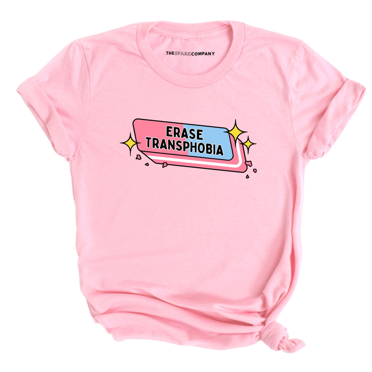 Erase Transphobia T-Shirt-LGBT Apparel, LGBT Clothing, LGBT T Shirt, BC3001-The Spark Company