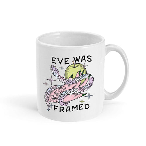 Eve Was Framed Mug-Feminist Apparel, Feminist Gift, Feminist Coffee Mug, 11oz White Ceramic-The Spark Company