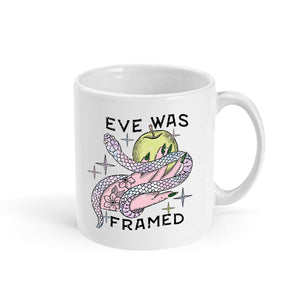 Eve Was Framed Mug-Feminist Apparel, Feminist Gift, Feminist Coffee Mug, 11oz White Ceramic-The Spark Company