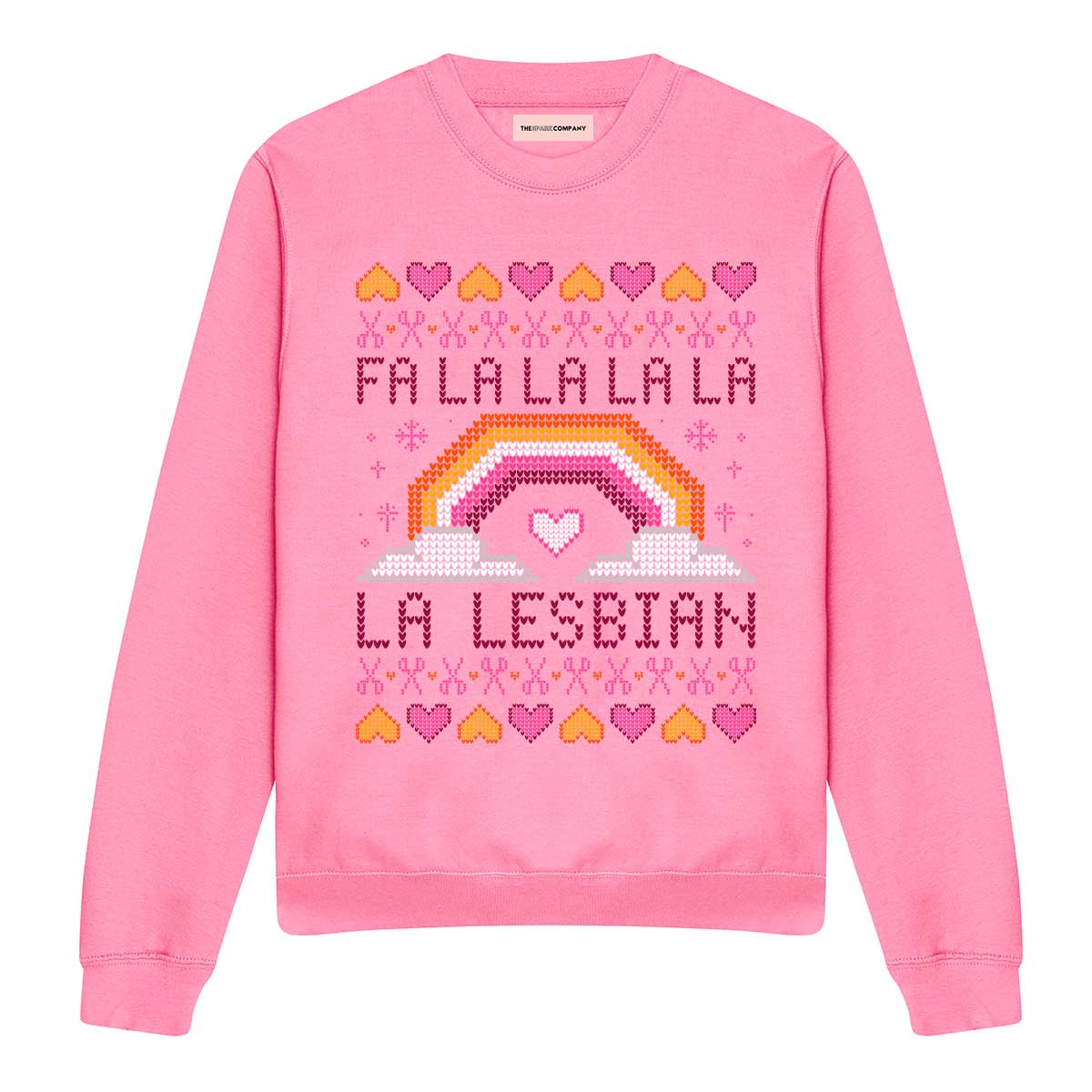 Fa-La-La Lesbian Ugly Christmas Jumper-Feminist Apparel, Feminist Clothing, Feminist Sweatshirt, JH030-The Spark Company