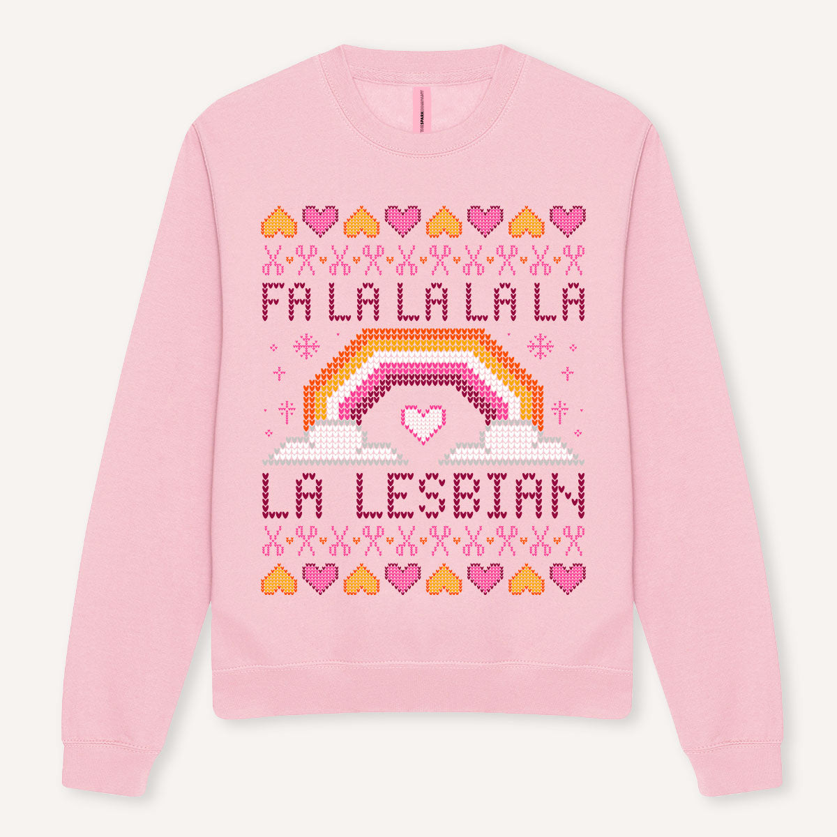 Fa-La-La Lesbian Ugly Christmas Jumper-Feminist Apparel, Feminist Clothing, Feminist Sweatshirt, JH030-The Spark Company
