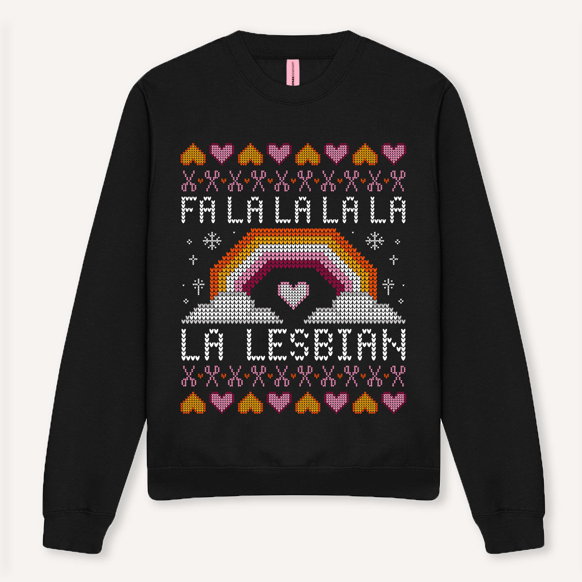 Fa-La-La Lesbian Ugly Christmas Jumper-Feminist Apparel, Feminist Clothing, Feminist Sweatshirt, JH030-The Spark Company