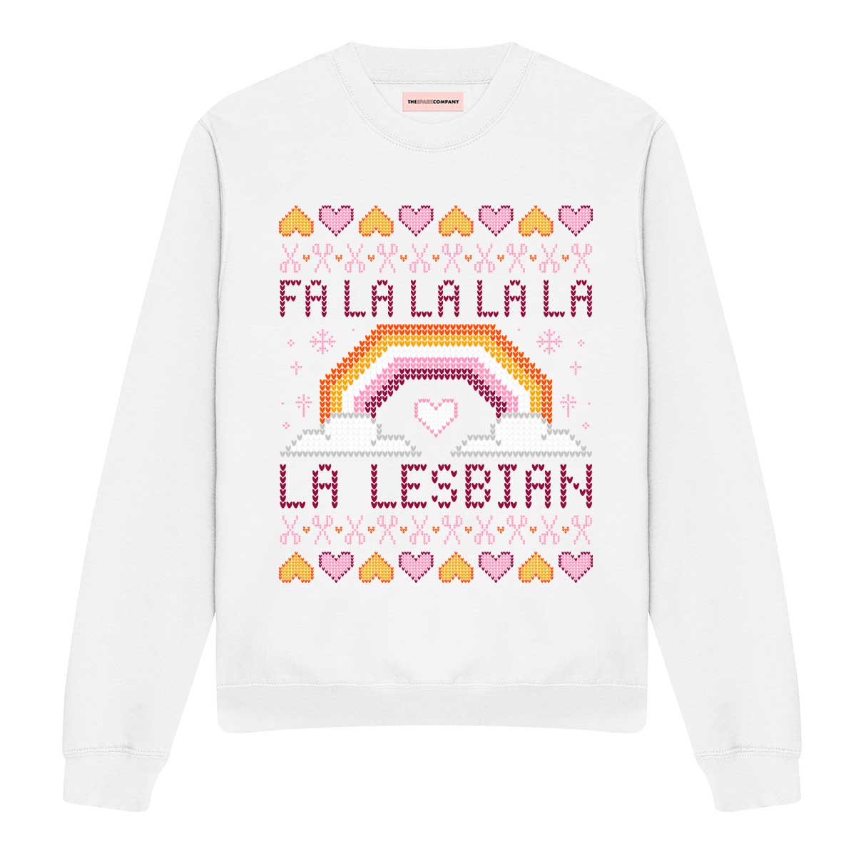 Fa-La-La Lesbian Ugly Christmas Jumper-Feminist Apparel, Feminist Clothing, Feminist Sweatshirt, JH030-The Spark Company