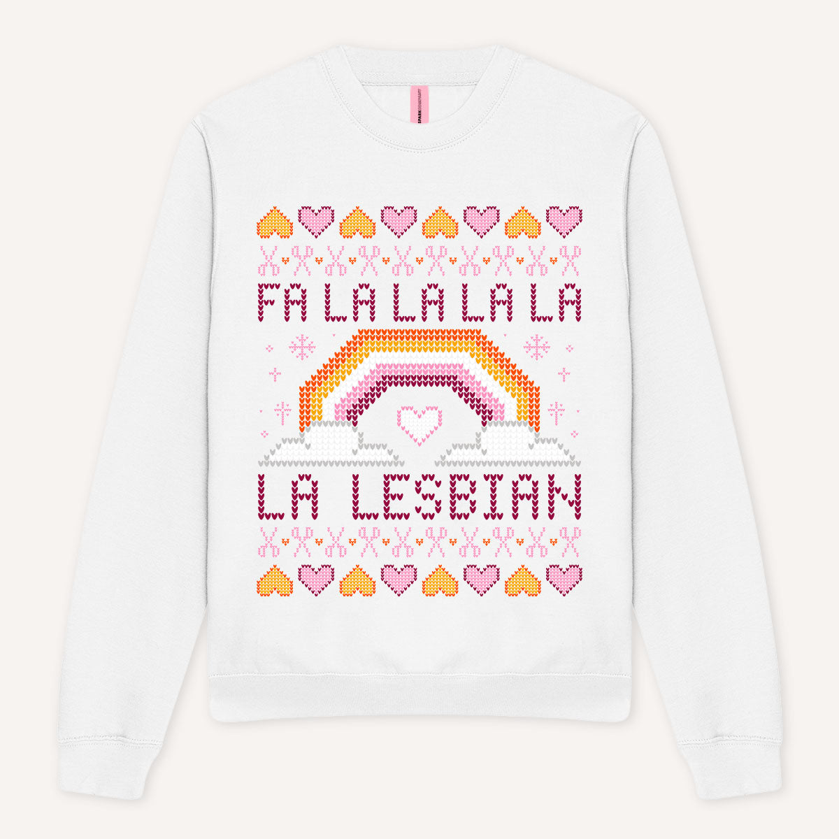 Fa-La-La Lesbian Ugly Christmas Jumper-Feminist Apparel, Feminist Clothing, Feminist Sweatshirt, JH030-The Spark Company
