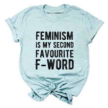Load image into Gallery viewer, Feminism Is My Second Favourite F-Word T-Shirt-Feminist Apparel, Feminist Clothing, Feminist T Shirt, BC3001-The Spark Company