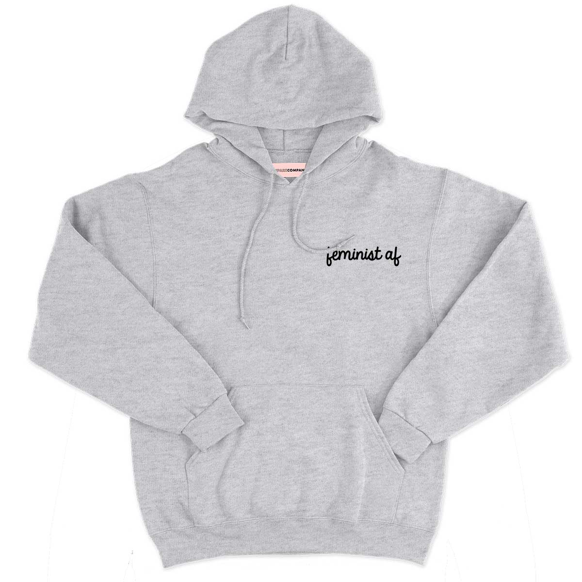 Feminist AF Embroidered Hoodie-Feminist Apparel, Feminist Clothing, Feminist Hoodie, JH001-The Spark Company