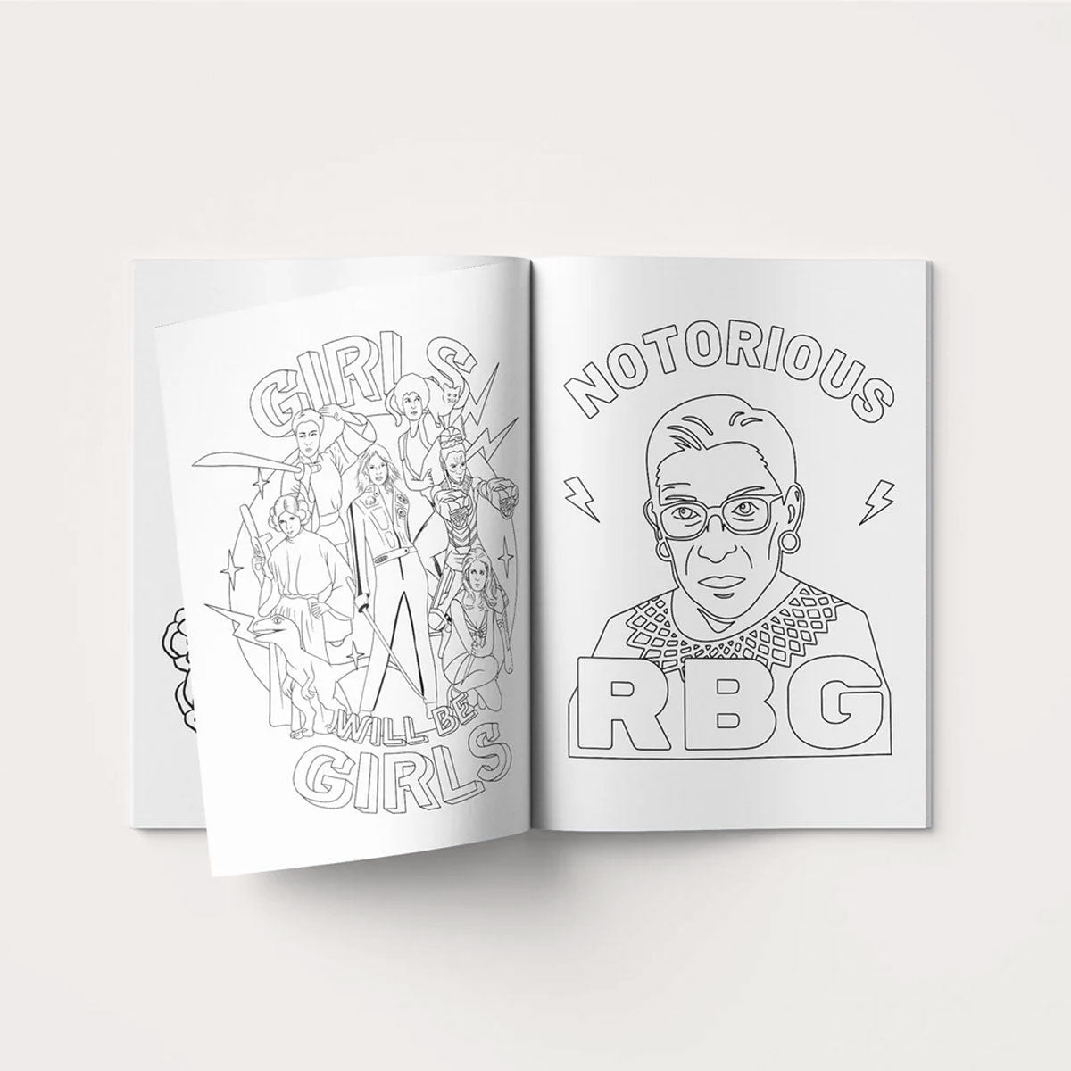 Feminist Colouring Book (A5 Soft Cover)-Feminist Apparel, Feminist Gift, Feminist Colouring Book-The Spark Company