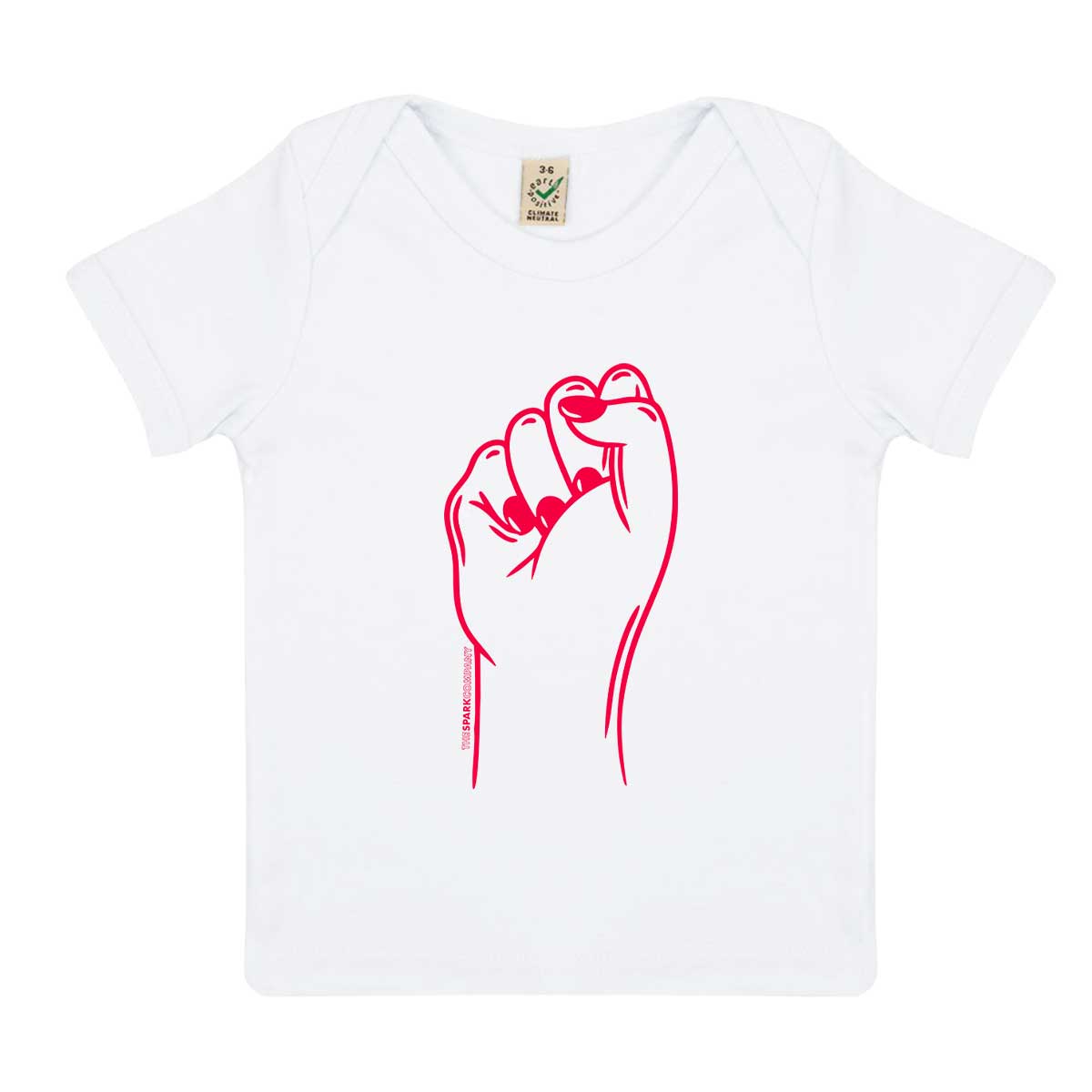 Feminist Fist Baby T-Shirt-Feminist Apparel, Feminist Clothing, Feminist Baby T Shirt, EPB01-The Spark Company