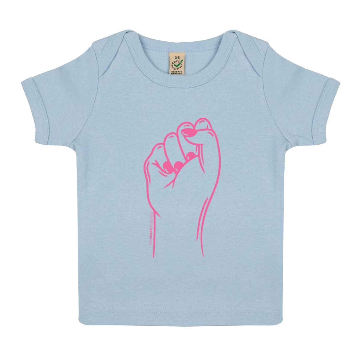 Feminist Fist Baby T-Shirt-Feminist Apparel, Feminist Clothing, Feminist Baby T Shirt, EPB01-The Spark Company