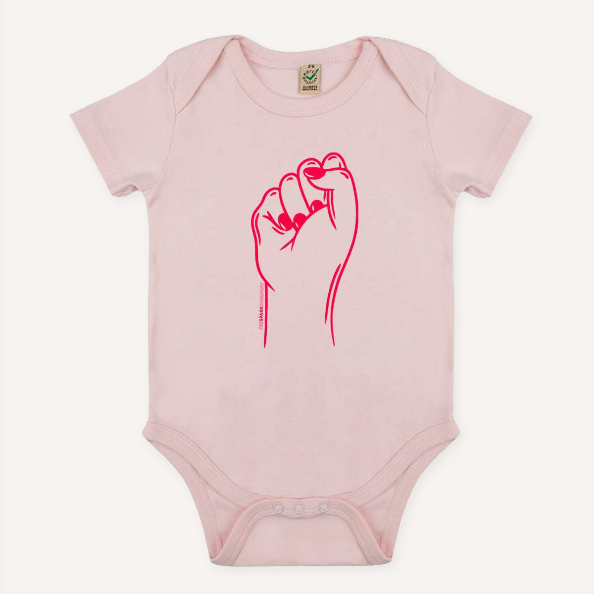Feminist Fist Babygrow-Feminist Apparel, Feminist Clothing, Feminist Baby Onesie, EPB02-The Spark Company