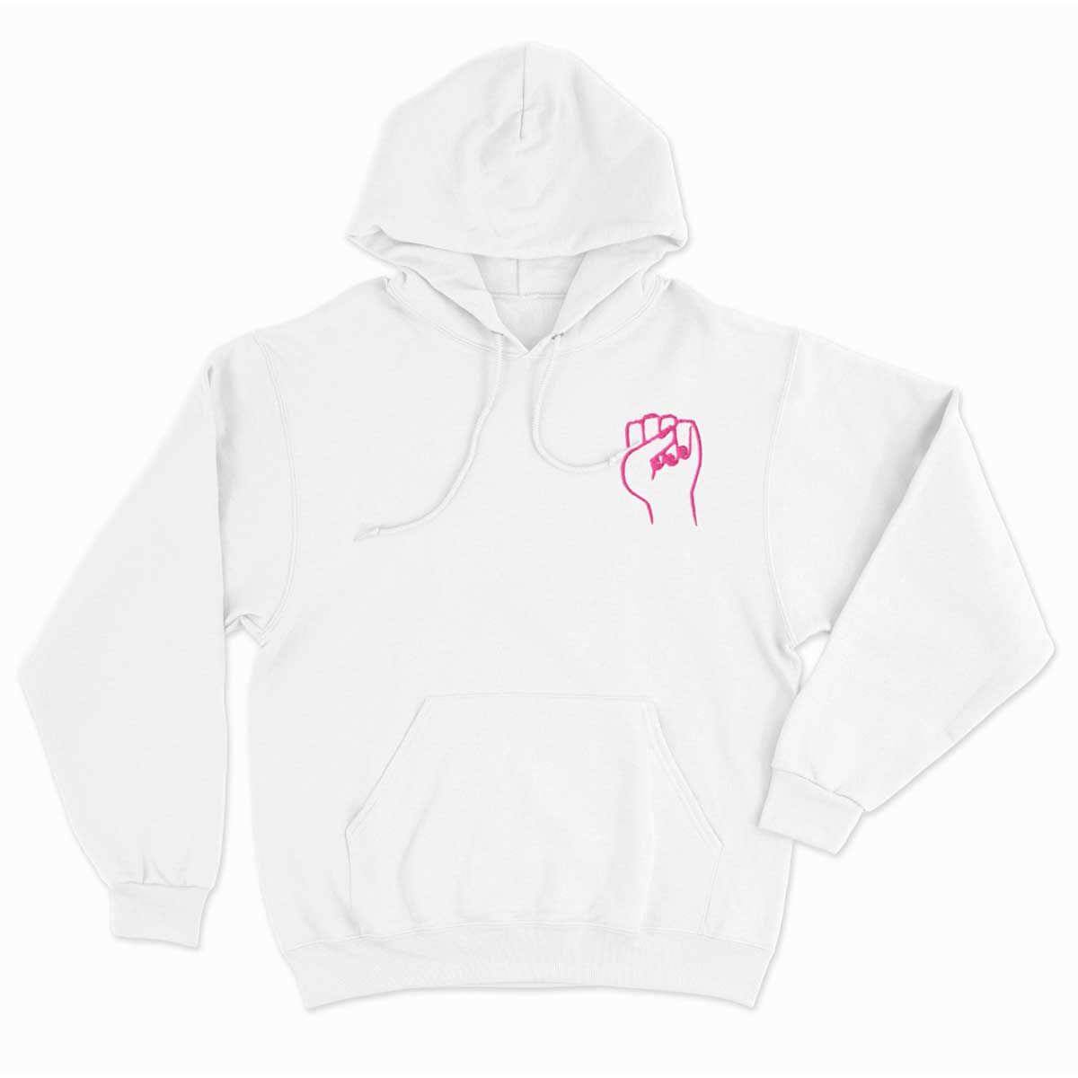 Feminist Fist Embroidered Hoodie-Feminist Apparel, Feminist Clothing, Feminist Hoodie, JH001-The Spark Company