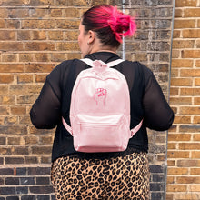 Load image into Gallery viewer, Feminist Fist Embroidered Mini Backpack-Feminist Apparel, Feminist Gift, Feminist Mini Backpack, BG153-The Spark Company