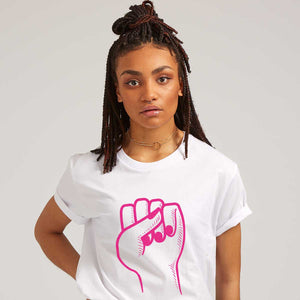 Feminist Fist T-Shirt-Feminist Apparel, Feminist Clothing, Feminist T Shirt, BC3001-The Spark Company