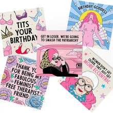 Load image into Gallery viewer, Feminist Greeting Cards (5 Pack)-Feminist Apparel, Feminist Gift, Feminist Greeting Cards-The Spark Company