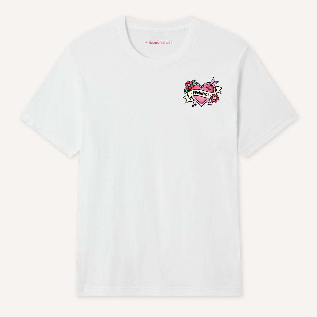 Feminist Heart T-Shirt-Feminist Apparel, Feminist Clothing, Feminist T Shirt, BC3001-The Spark Company