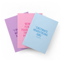 Load image into Gallery viewer, Feminist Quotes Notebooks (3 Pack)-Feminist Apparel, Feminist Gift, Feminist Notebook-The Spark Company