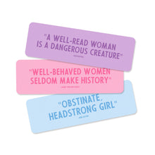 Load image into Gallery viewer, Feminist Quotes Pastel Bookmarks (3 Pack)-Feminist Apparel, Feminist Gift, Feminist Bookmark-The Spark Company