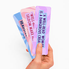 Load image into Gallery viewer, Feminist Quotes Patterned Bookmarks (3 Pack)-Feminist Apparel, Feminist Gift, Feminist Bookmark-The Spark Company