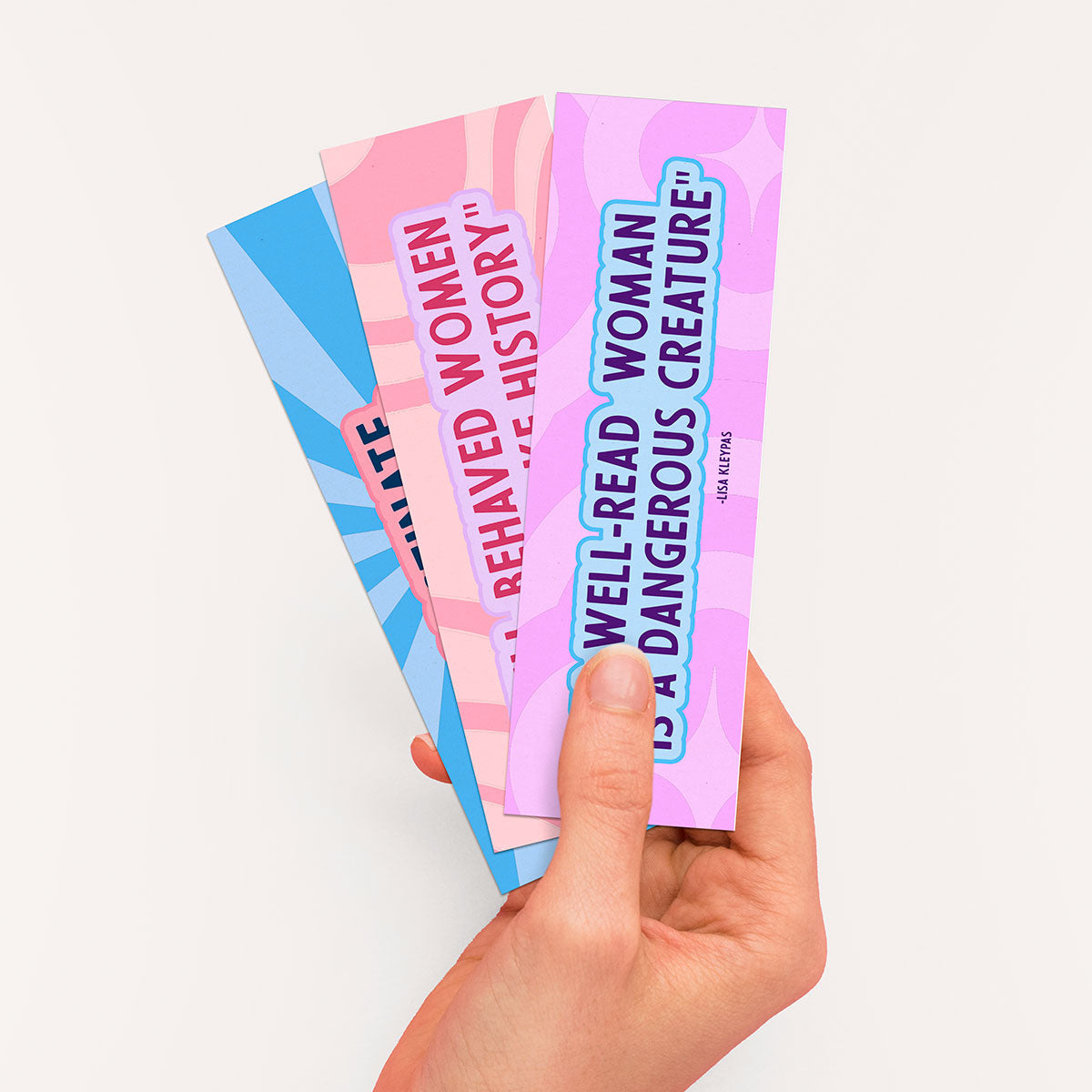 Feminist Quotes Patterned Bookmarks (3 Pack)-Feminist Apparel, Feminist Gift, Feminist Bookmark-The Spark Company