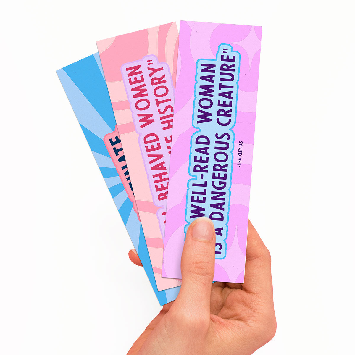 Feminist Quotes Patterned Bookmarks (3 Pack)-Feminist Apparel, Feminist Gift, Feminist Bookmark-The Spark Company