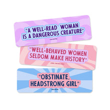 Load image into Gallery viewer, Feminist Quotes Patterned Bookmarks (3 Pack)-Feminist Apparel, Feminist Gift, Feminist Bookmark-The Spark Company