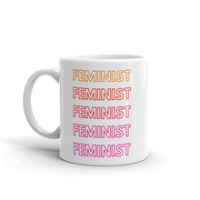 Load image into Gallery viewer, Feminist Rainbow Mug-Feminist Apparel, Feminist Gift, Feminist Coffee Mug, 11oz White Ceramic-The Spark Company