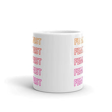 Load image into Gallery viewer, Feminist Rainbow Mug-Feminist Apparel, Feminist Gift, Feminist Coffee Mug, 11oz White Ceramic-The Spark Company