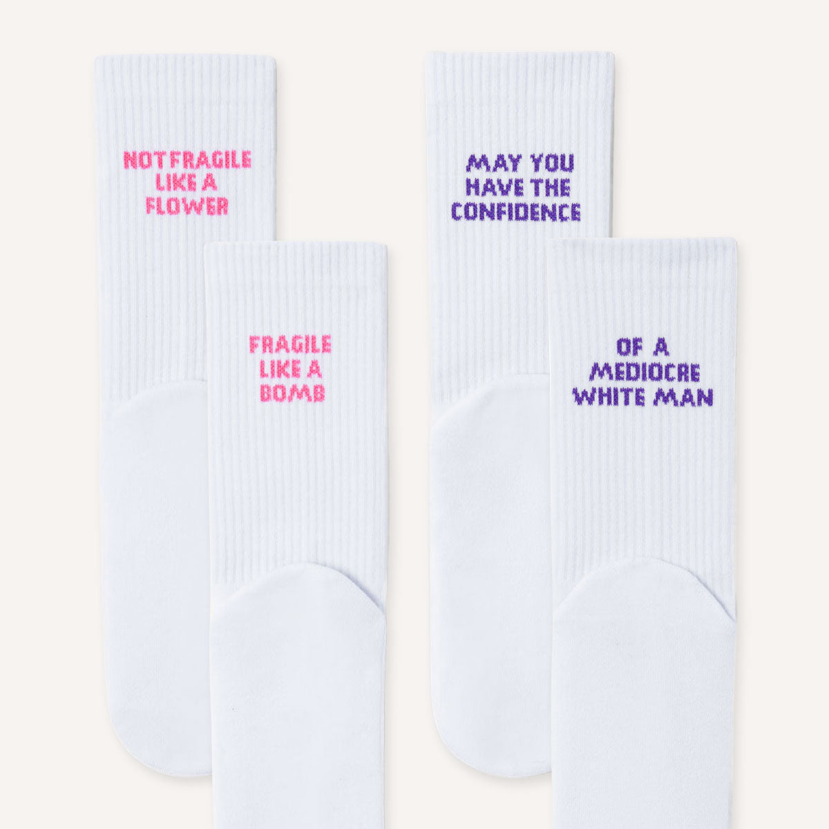 Feminist Slogan Socks Set-Feminist Apparel, Feminist Socks, Feminist Bundle-The Spark Company