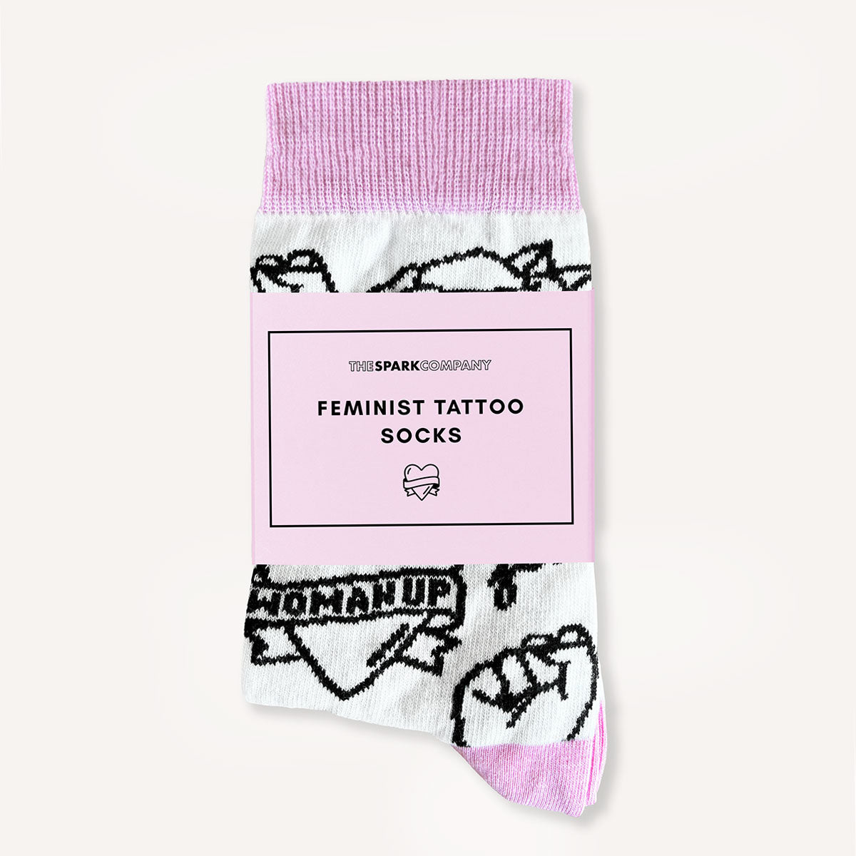 Feminist Tattoo Socks-Feminist Apparel, Feminist Clothing, Feminist Socks-The Spark Company