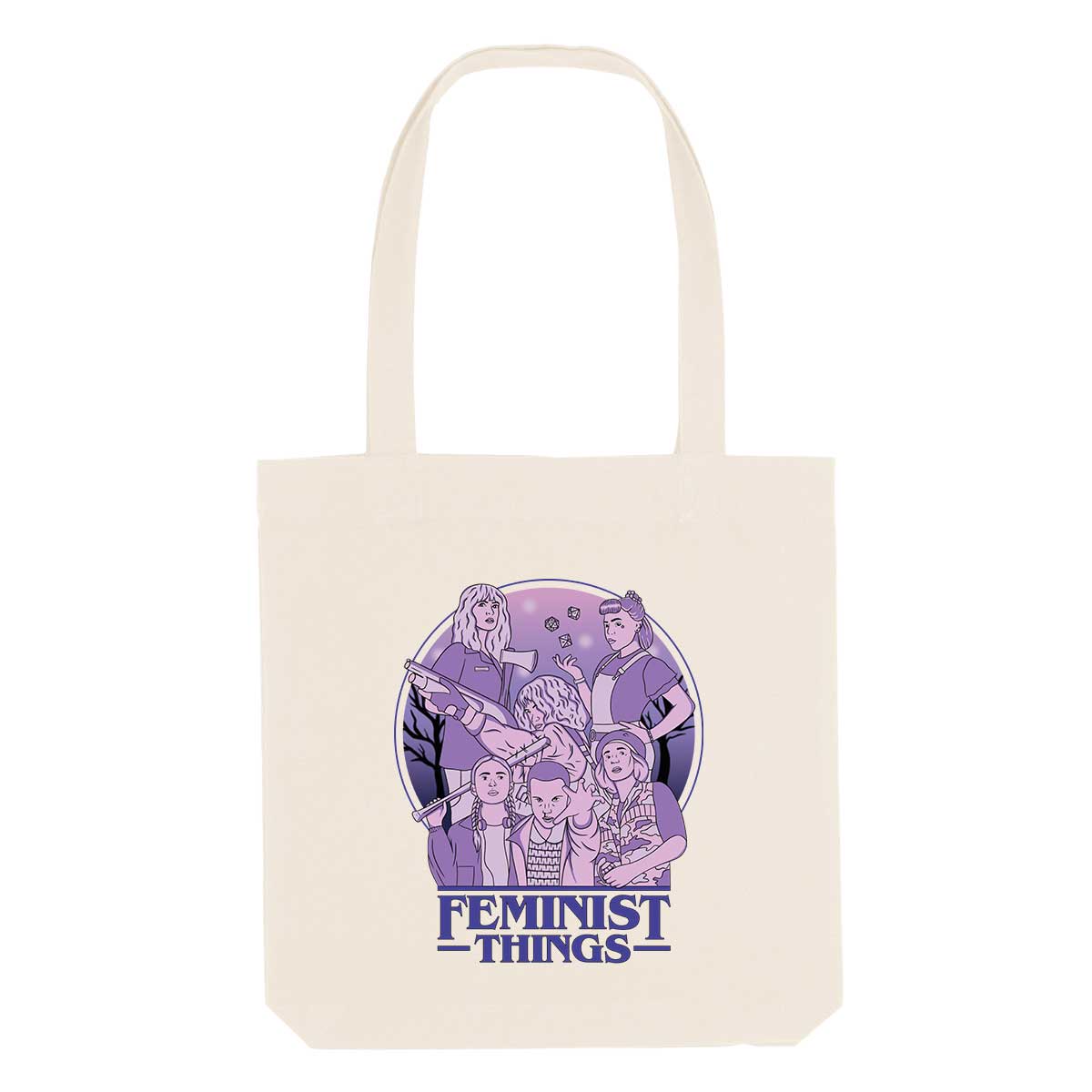 Feminist Things Strong as Hell Tote Bag-Feminist Apparel, Feminist Gift, Feminist Tote Bag-The Spark Company