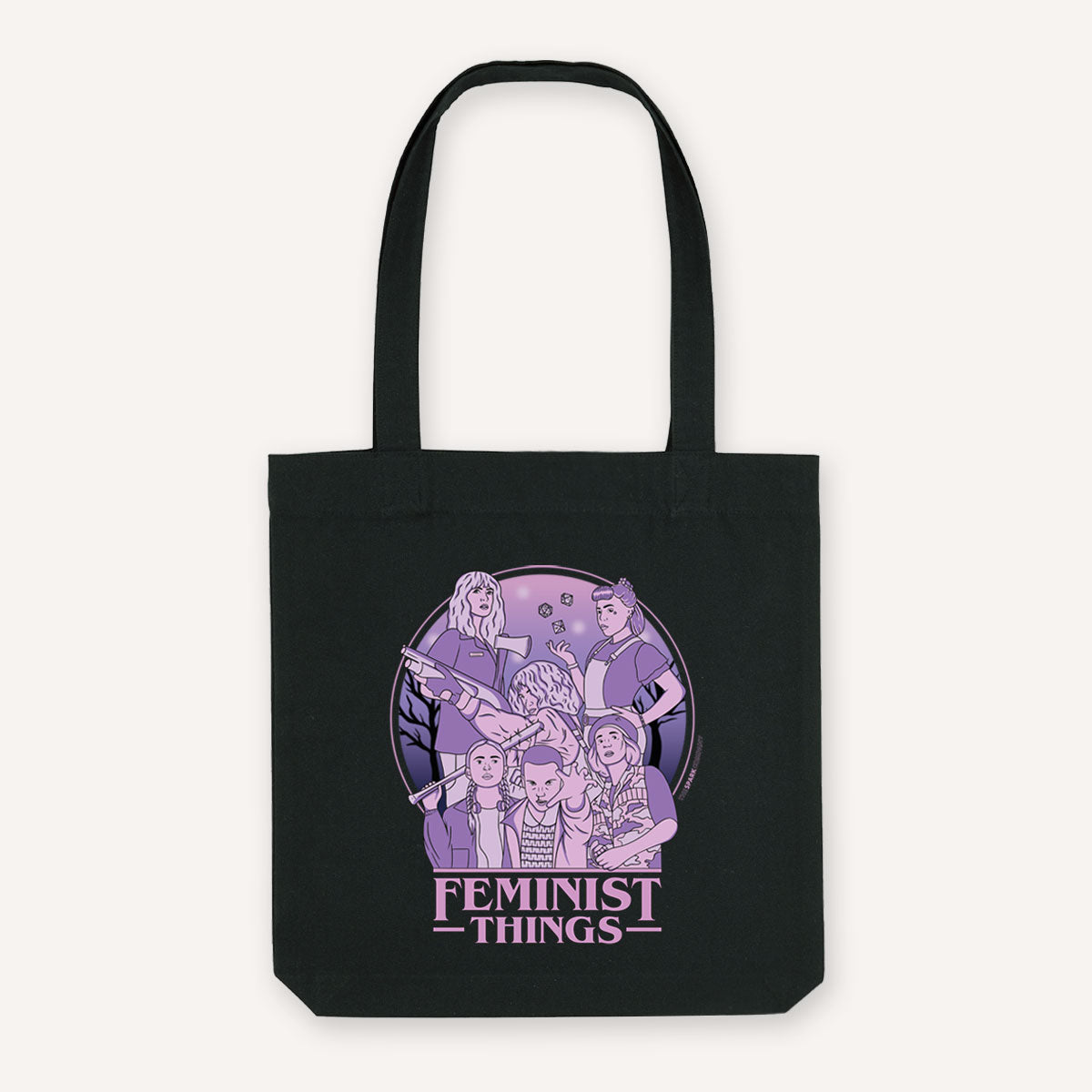 Feminist Things Strong as Hell Tote Bag-Feminist Apparel, Feminist Gift, Feminist Tote Bag-The Spark Company