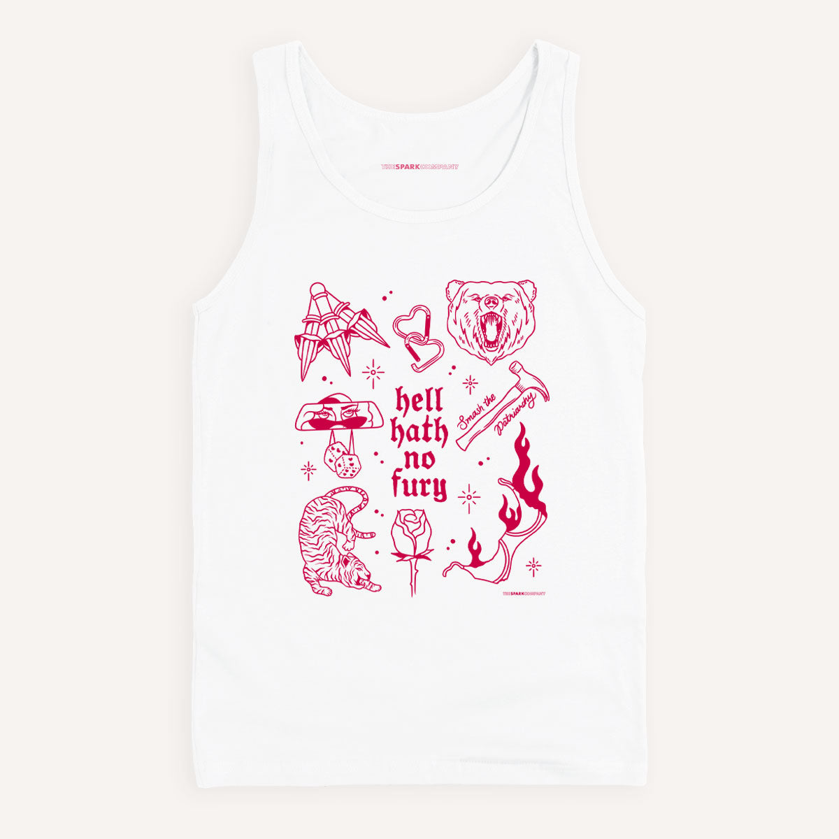 Femme Fatale Tank Top-Feminist Apparel, Feminist Clothing, Feminist Tank, 03980-The Spark Company