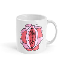 Load image into Gallery viewer, Flower Power Mug-Feminist Apparel, Feminist Gift, Feminist Coffee Mug, 11oz White Ceramic-The Spark Company