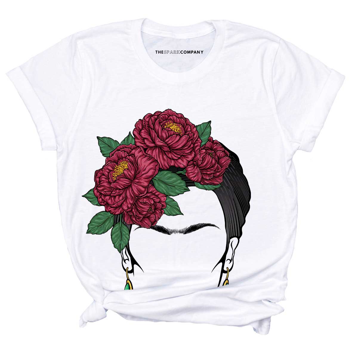 Frida Portrait T-Shirt-Feminist Apparel, Feminist Clothing, Feminist T Shirt, BC3001-The Spark Company