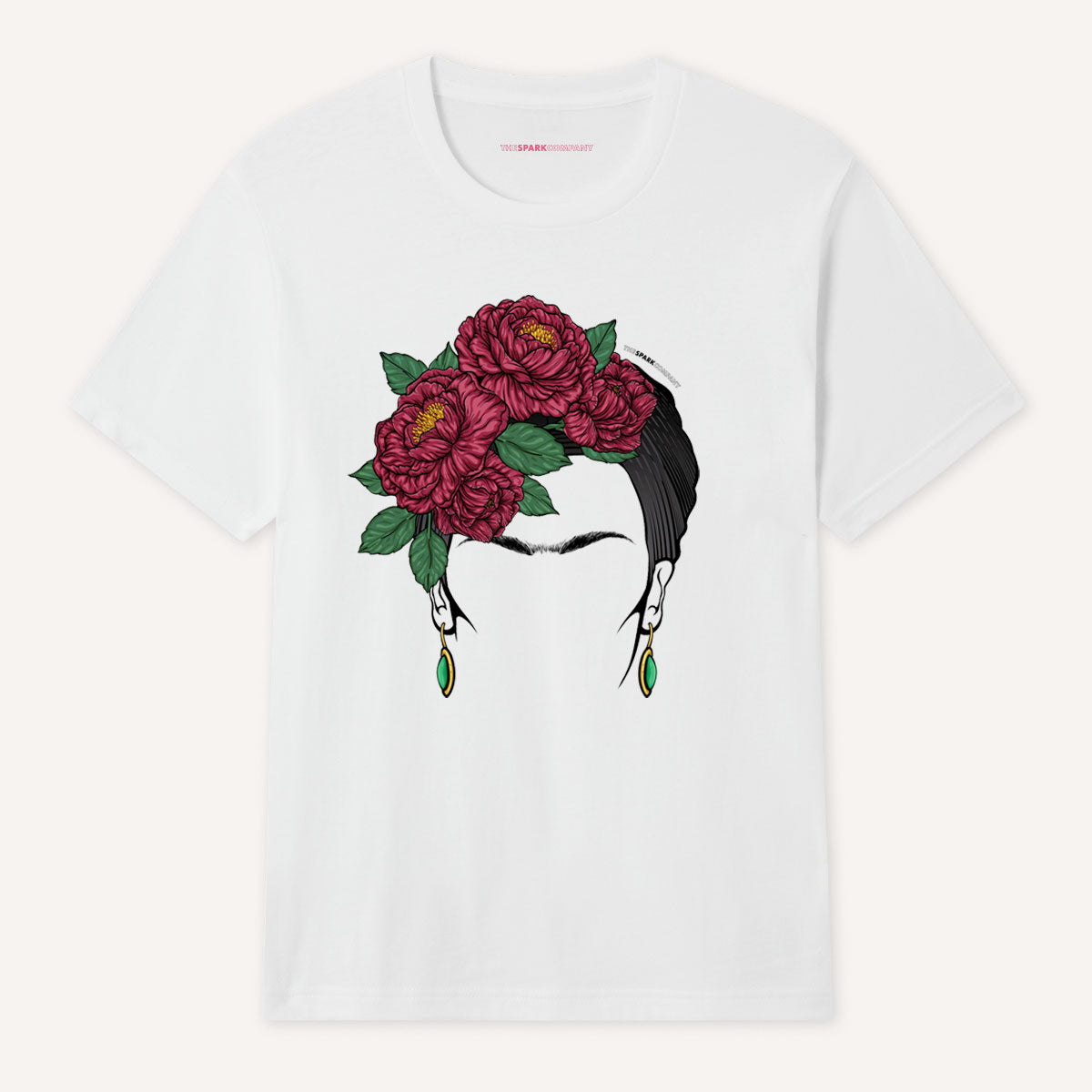 Frida Portrait T-Shirt-Feminist Apparel, Feminist Clothing, Feminist T Shirt, BC3001-The Spark Company