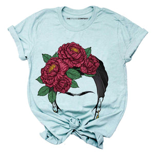 Frida Portrait T-Shirt-Feminist Apparel, Feminist Clothing, Feminist T Shirt, BC3001-The Spark Company