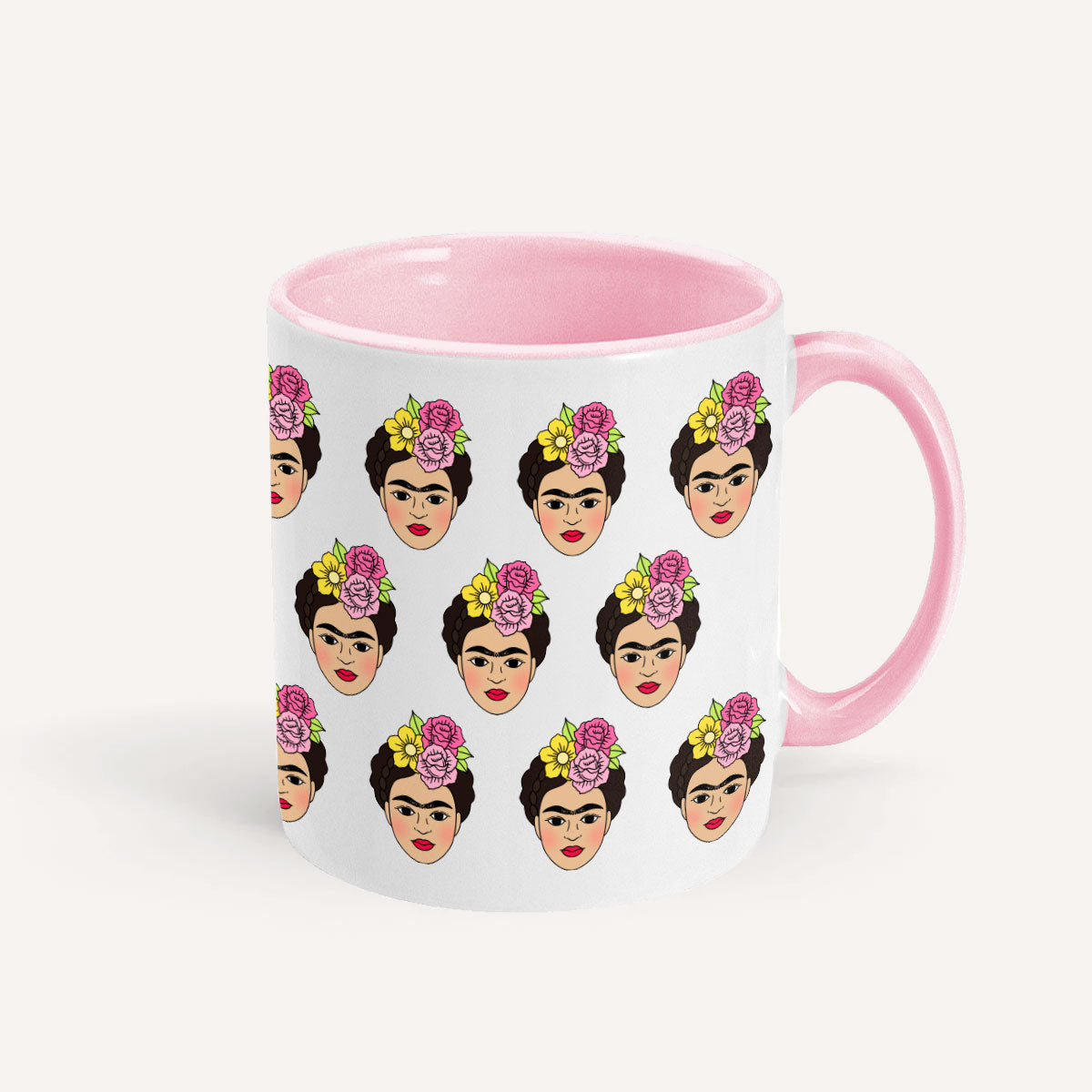 Frida Print Mug-Feminist Apparel, Feminist Gift, Feminist Coffee Mug, 11oz White Ceramic-The Spark Company