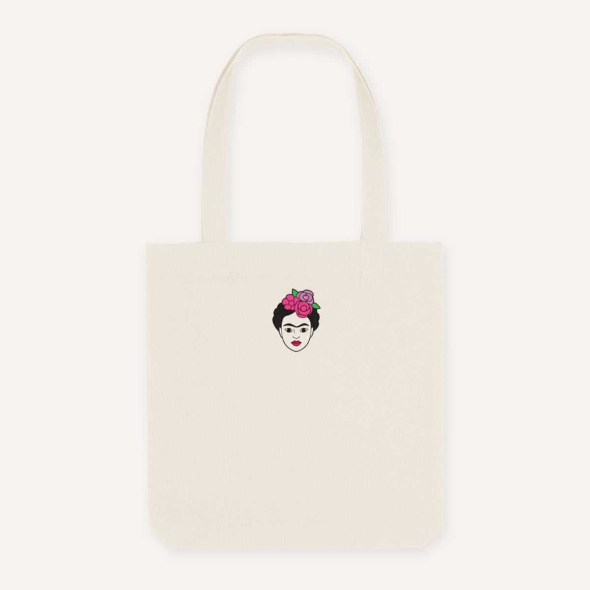 Frida Strong as Hell Embroidered Tote Bag-Feminist Apparel, Feminist Gift, Feminist Tote Bag-The Spark Company