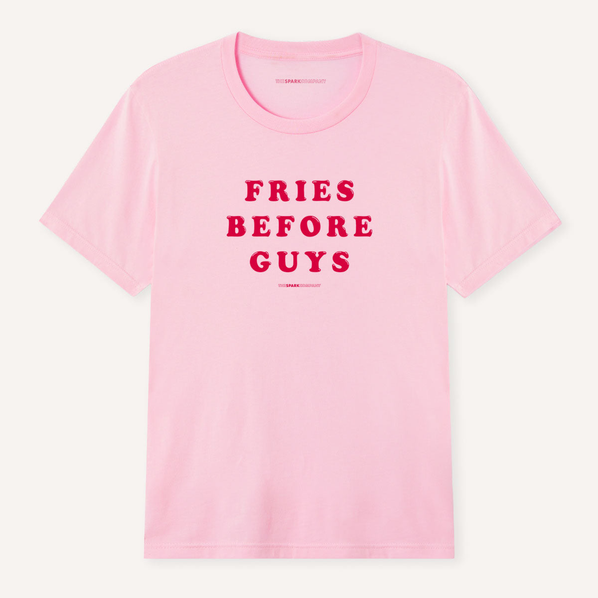 Fries Before Guys T-Shirt-Feminist Apparel, Feminist Clothing, Feminist T Shirt, BC3001-The Spark Company
